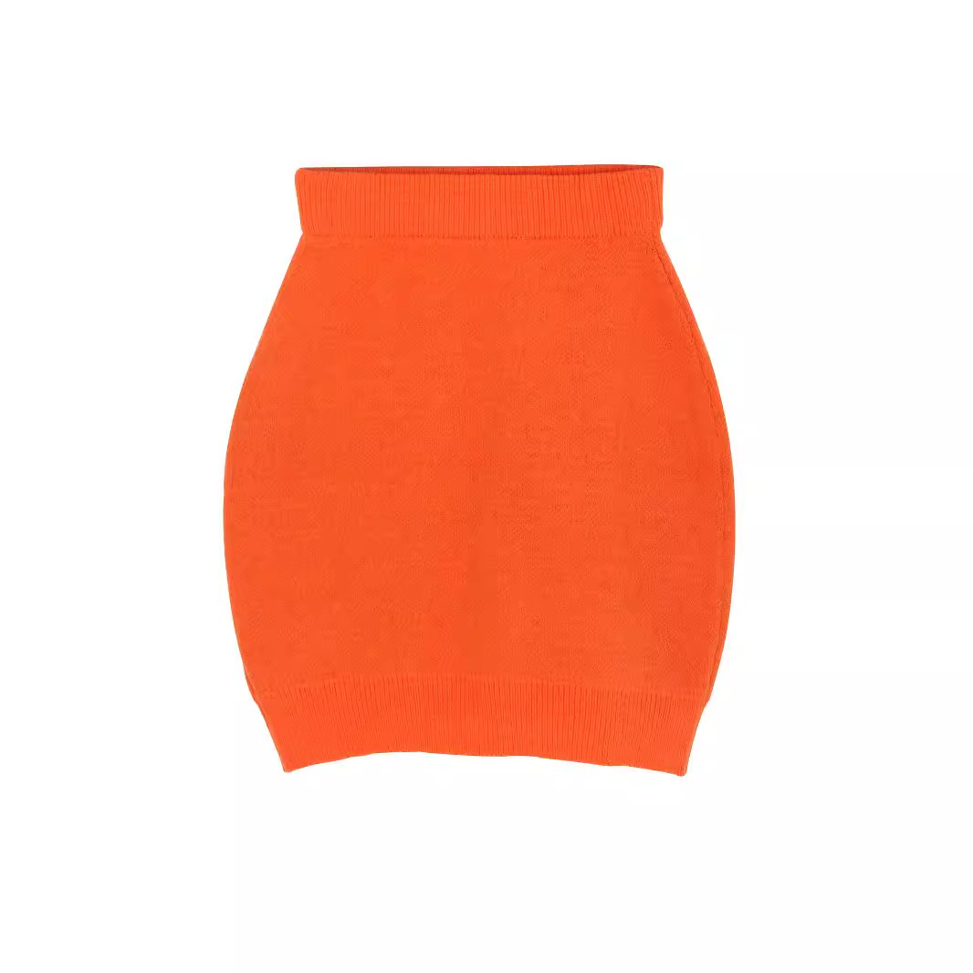 Cashmere Sweater Skirt Set - Long Sleeve Round Neck Knitwear SSU-00007