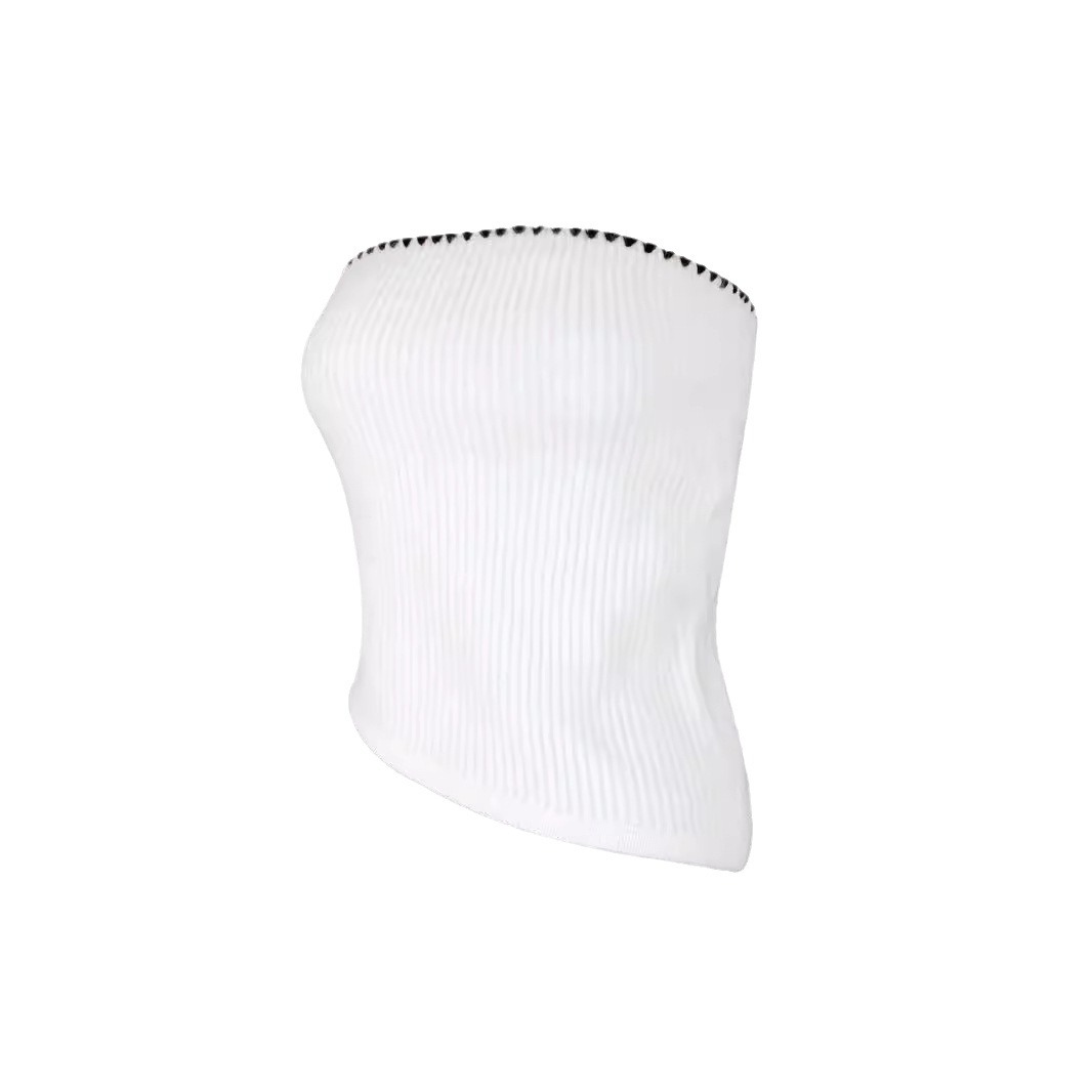 Knitted Sweater Vest Women's Summer Crop Top Vacation Style SSU-00047