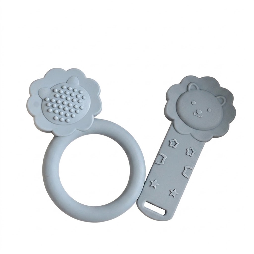 Set di massaggiagengive in silicone Baby Lion - Lenisce le gengive del neonato