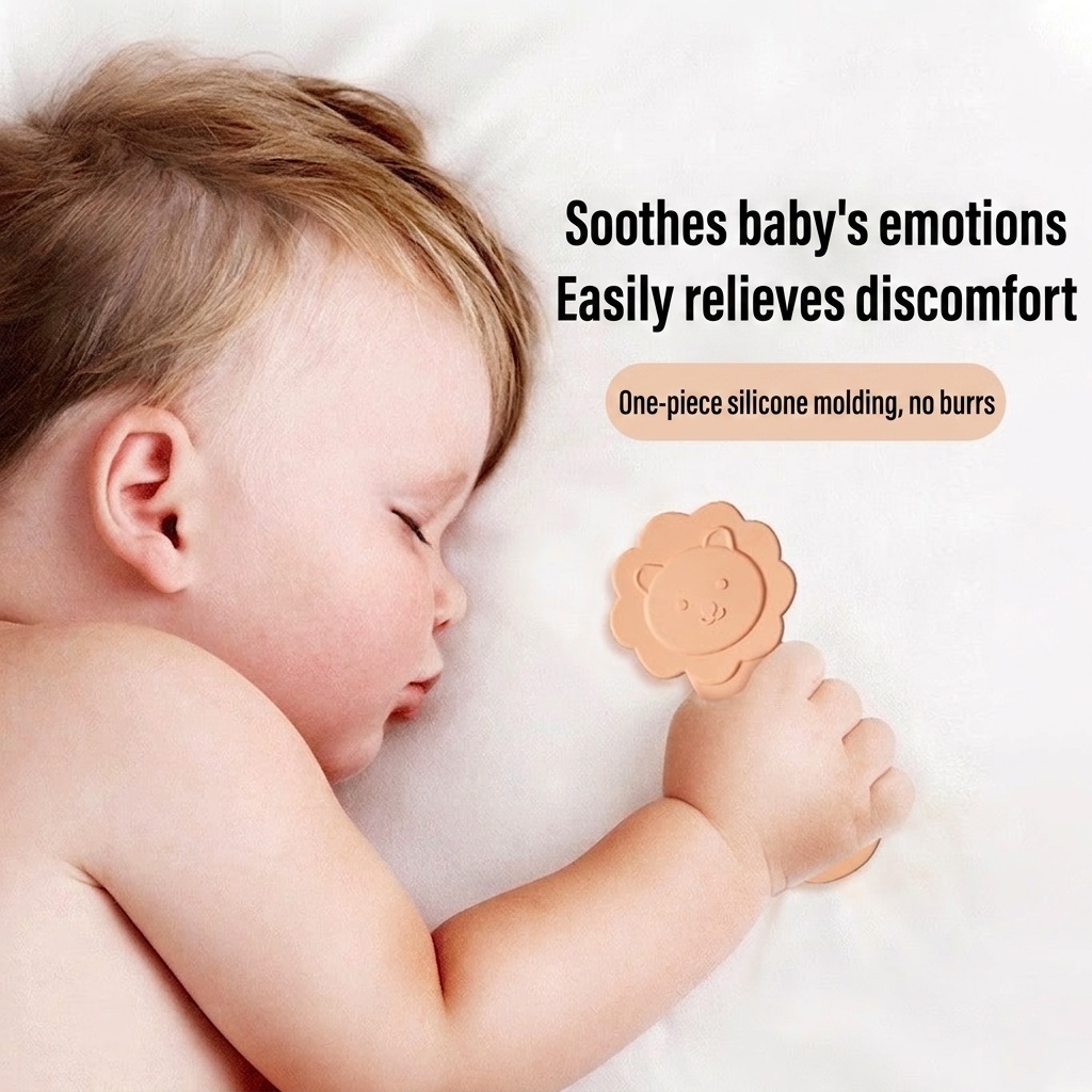 Set di massaggiagengive in silicone Baby Lion - Lenisce le gengive del neonato