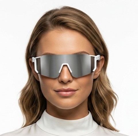 BS1611-0001_Silver_Irregular_Plastic_QY_Pro1_smart_sport_sunglasses_model