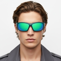 BS0205-0063_Green_Rectangular_TR90_Sunglasses_model