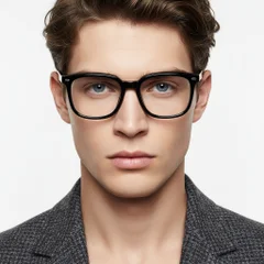BS0620-0063_Black_Rectangular_TR90_Glasses_model