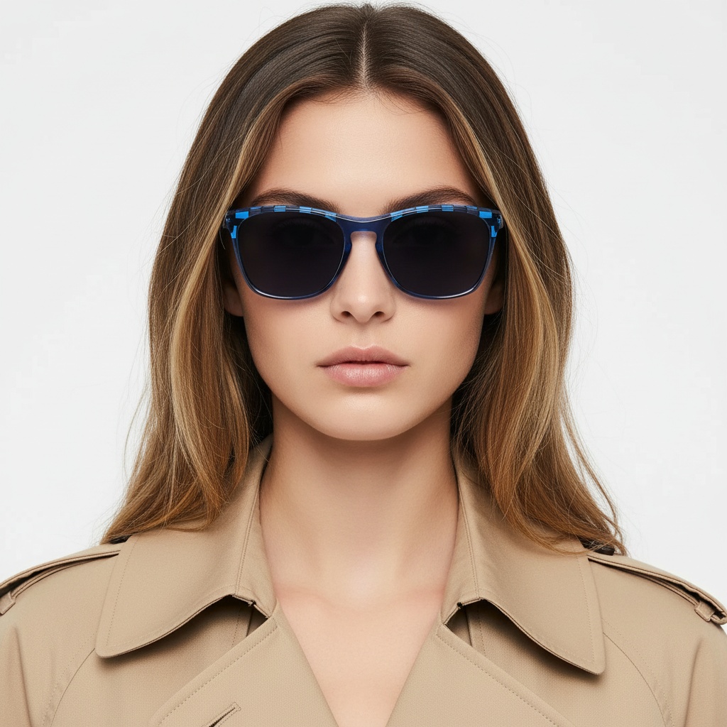 BS0205-0011_Blue_Rectangular_TR90_Sunglasses_model