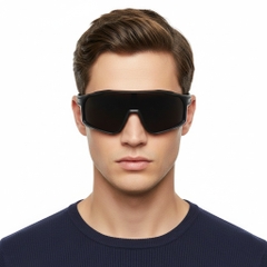 BS0205-0035_Black_Semi-rimless_TR90_Sunglasses_model