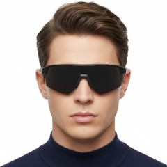 BS0205-0041_Black_Semi-rimless_TR90_Sunglasses_model