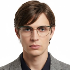 BS2425-0805_Green_Butterfly_Metal_Glasses_model