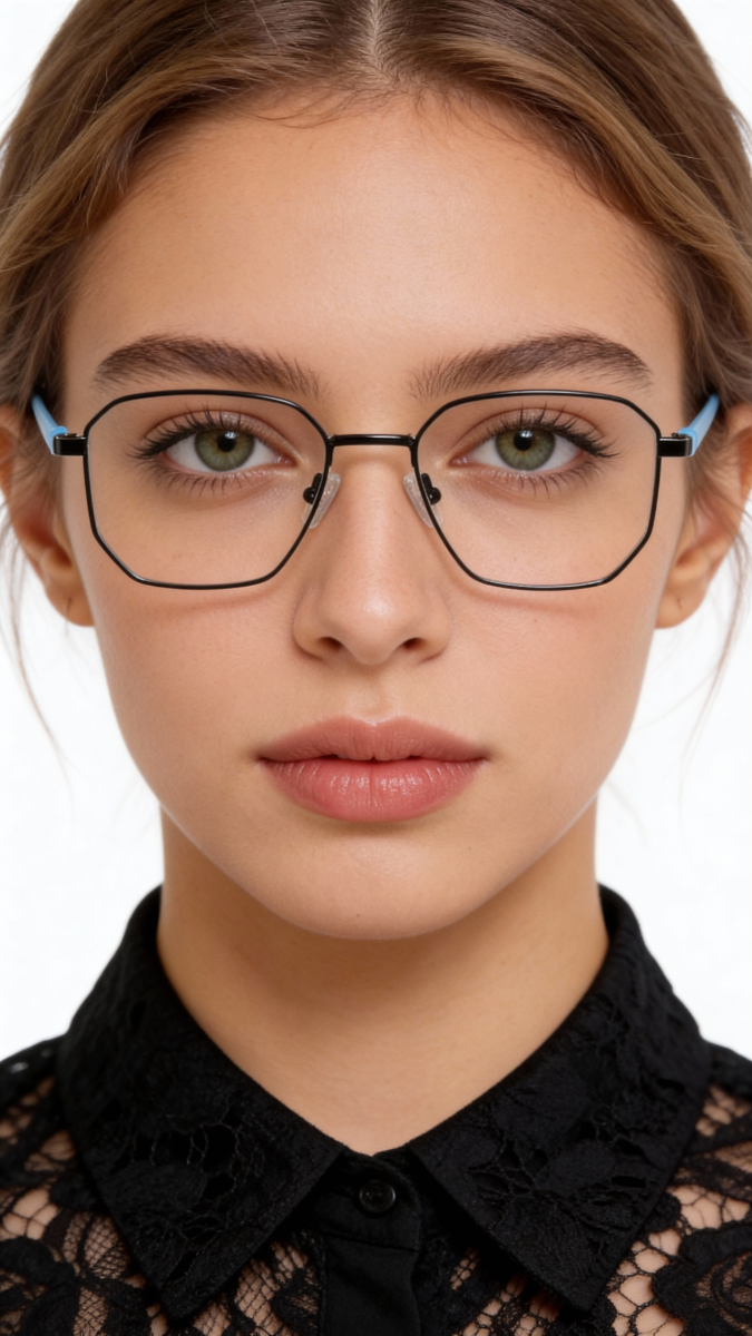 Geometric Black Metal Glasses #BS0420-0314