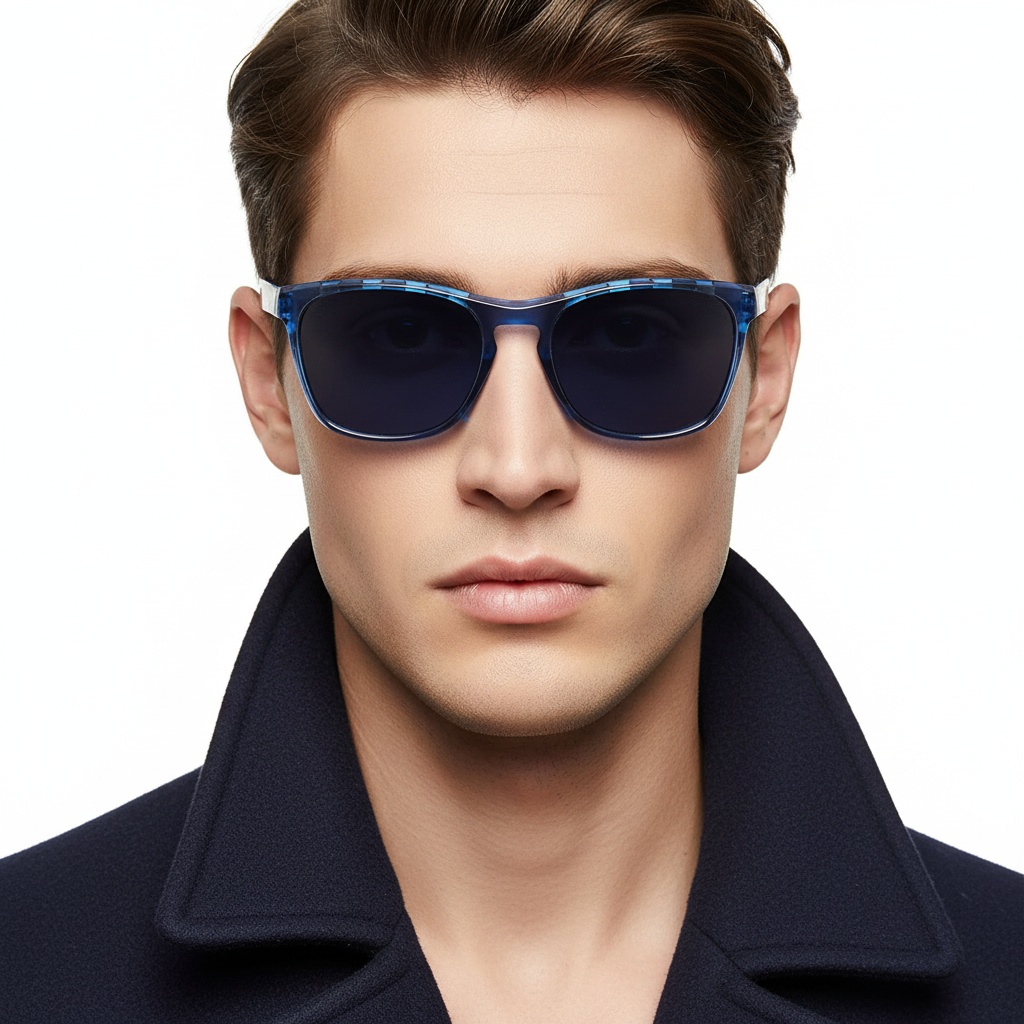 BS0205-0011_Blue_Rectangular_TR90_Sunglasses_model