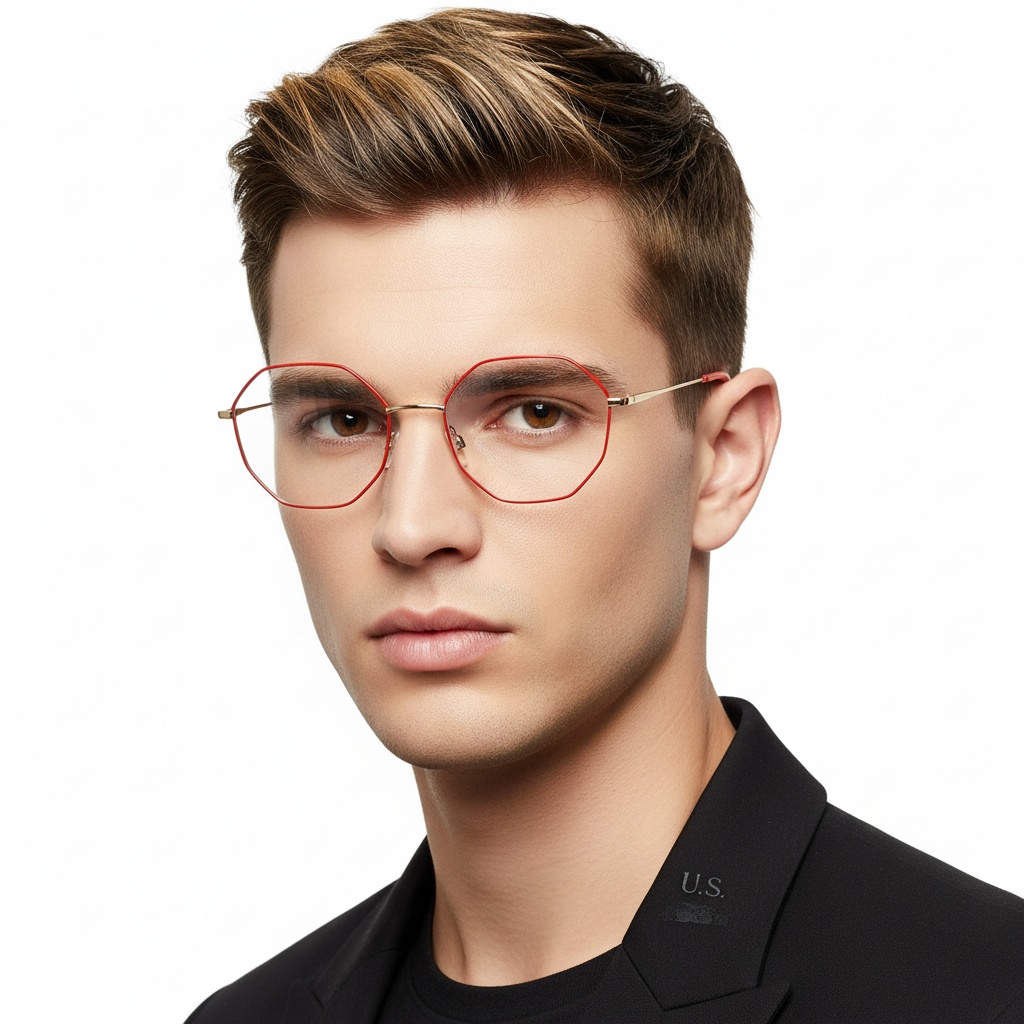 BS0420-0431_Red_Geometric_Acetate_Glasses_model