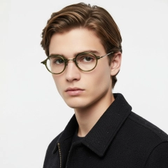 BS0218-0202_Green_Oval_Titanium_Glasses_model