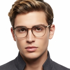 BS0218-0359_Brown_Oval_Titanium_Glasses_model
