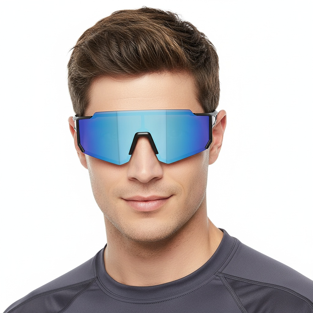 BS0205-0050_Blue_Irregular_Plastic_Sunglasses_model