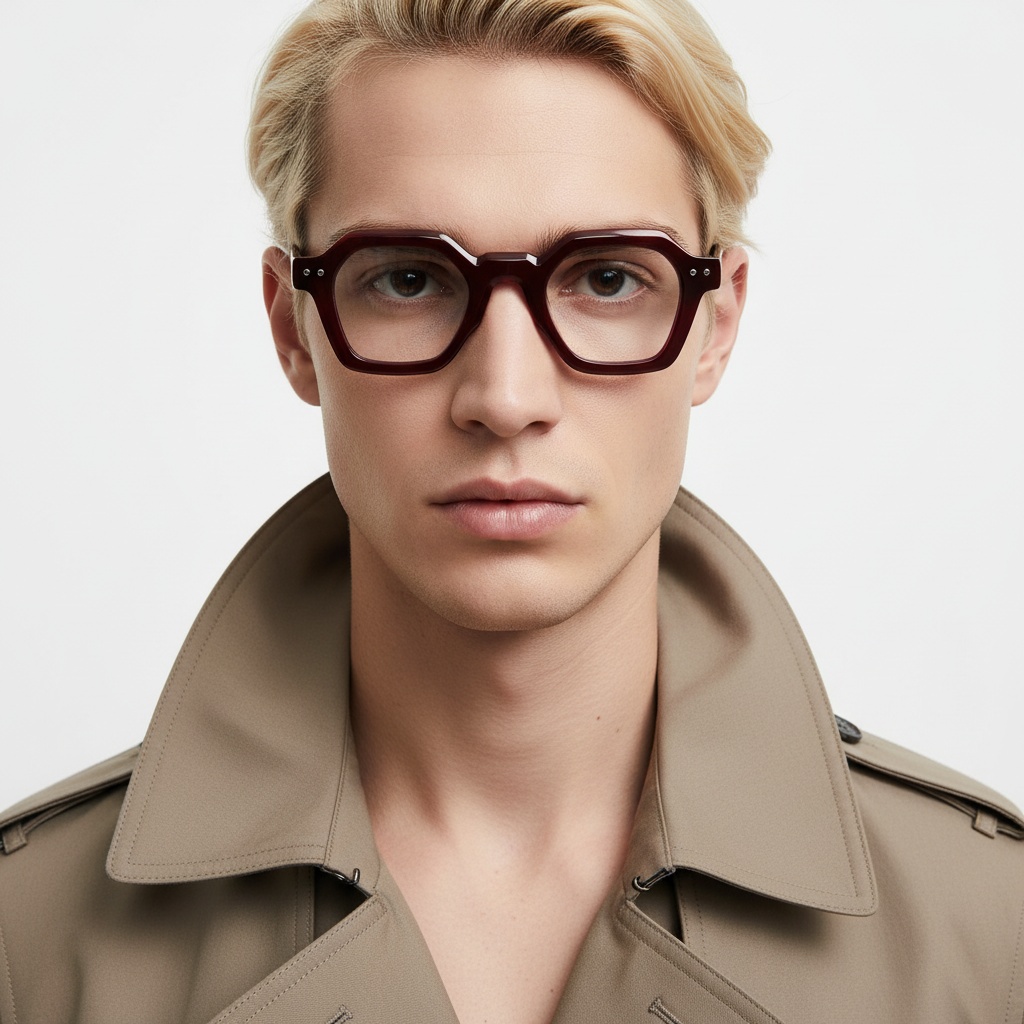 BS0522-0052_Red_Geometric_Acetate_Glasses_model