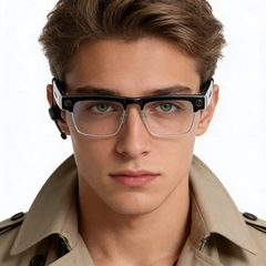 (PRE-ORDER) G3 Semi-rimless Silver TR90 Smart AI Glasses #BS0705-0004