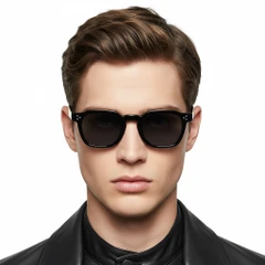 BS2503-0492_Black_Geometric_Plastic_Sunglasses_model