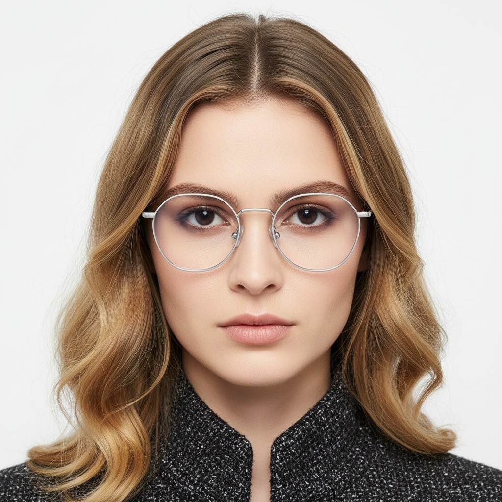 BS0218-0104_Silver_Round_Titanium_Glasses_model