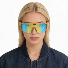 BS0705-0006_Orange_Semi-rimless_TR90_Smart_AI_sunglasses_model