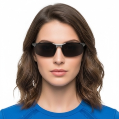 BS0205-0053_Grey_Semi-rimless_Aluminium_Sunglasses_model