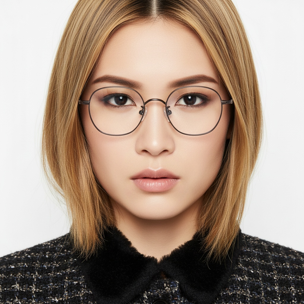BS0218-0025_Brown_Oval_Titanium_Glasses_model