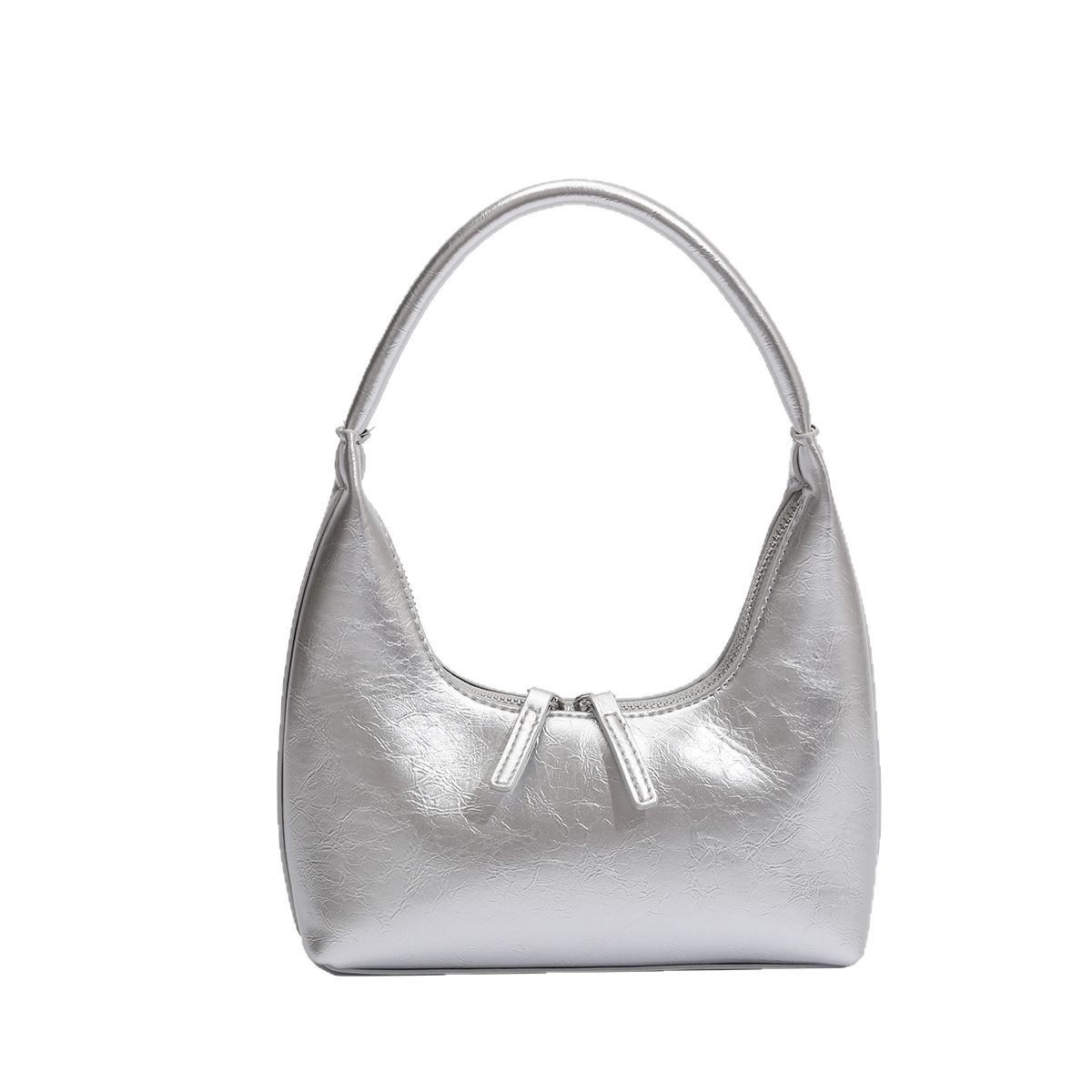 Chic Metallic Hobo Bag - Shoulder Purse for Women