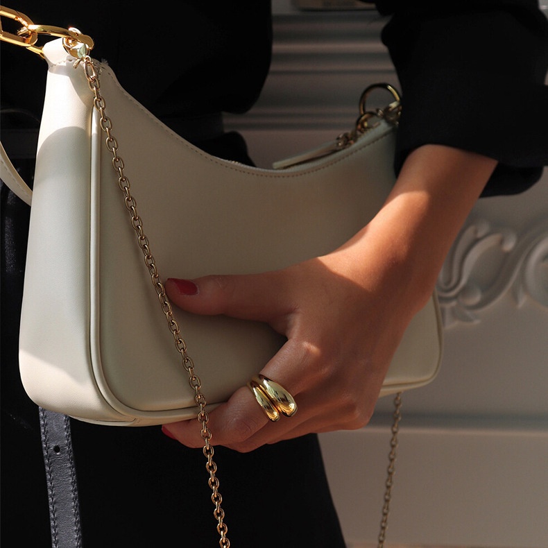 Elegante bolso de hombro de piel sintética - Estilo versátil