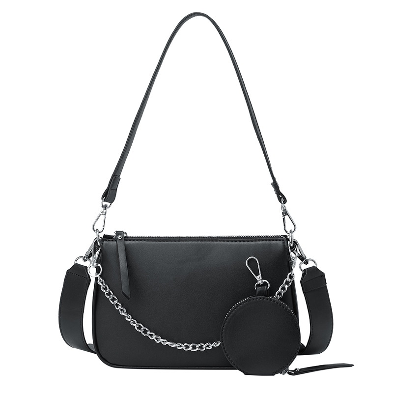Elegante Schultertasche mit Kettendetail und Münzfach