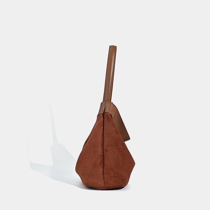 Soft Suede Hobo Shoulder Bag - Soft Tote