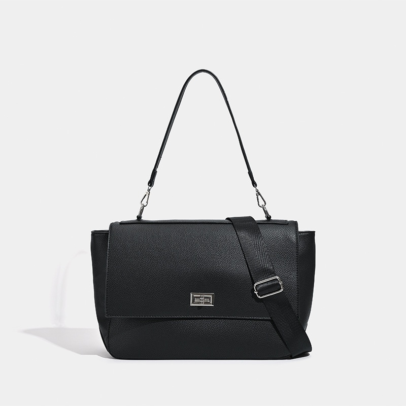 Modern Flap Crossbody Shoulder Bag with Turn-Lock