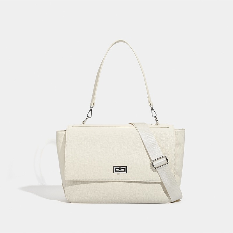 Modern Flap Crossbody Shoulder Bag with Turn-Lock