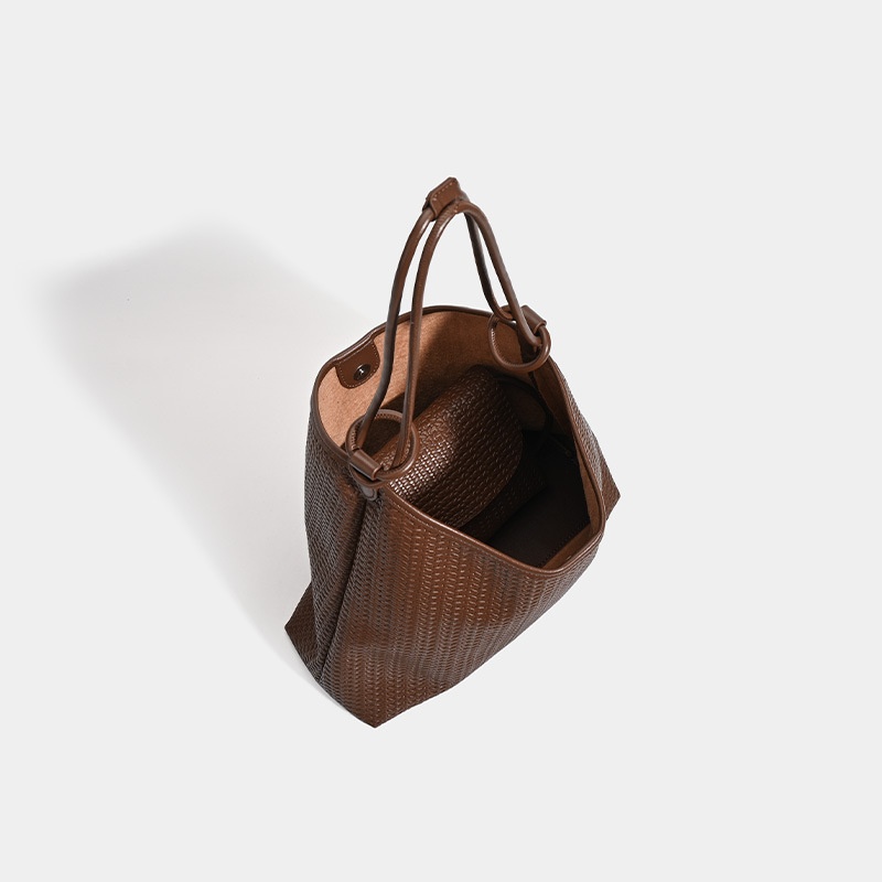 Woven Texture Tote & Crossbody Bag Set - Versatile Style