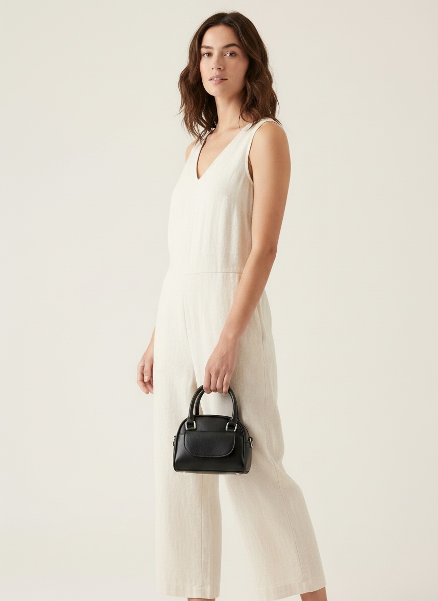 Chic Mini Top Handle Satchel Bag with Front Pocket