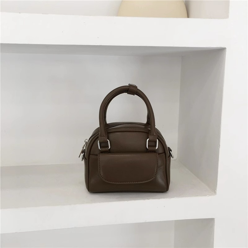 Chic Mini Top Handle Satchel Bag with Front Pocket