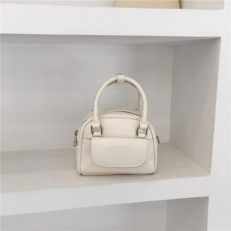 Chic Mini Top Handle Satchel Bag with Front Pocket