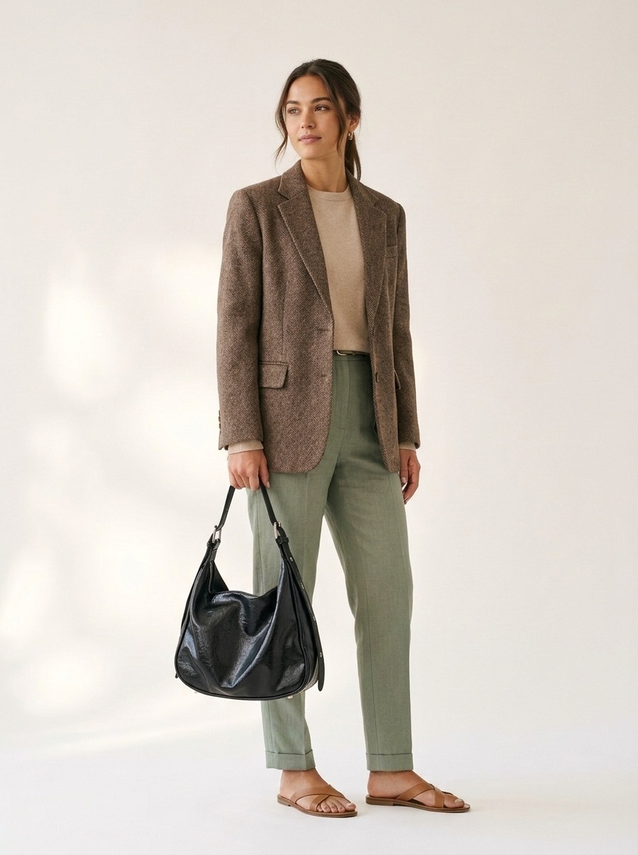 Chic Slouchy Hobo Shoulder Bag - Adjustable Strap