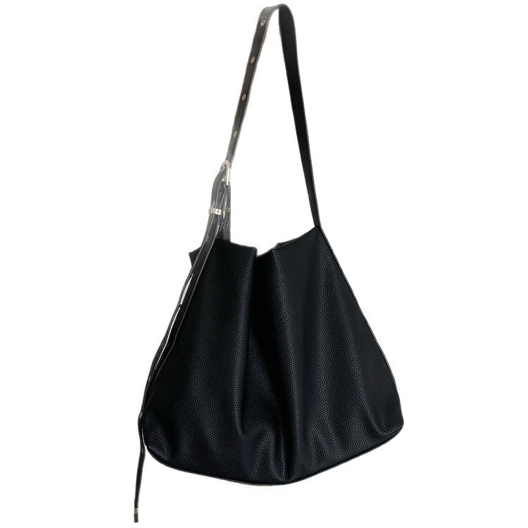 Soft Pebbled Leather Hobo Bag with Adjustable Strap