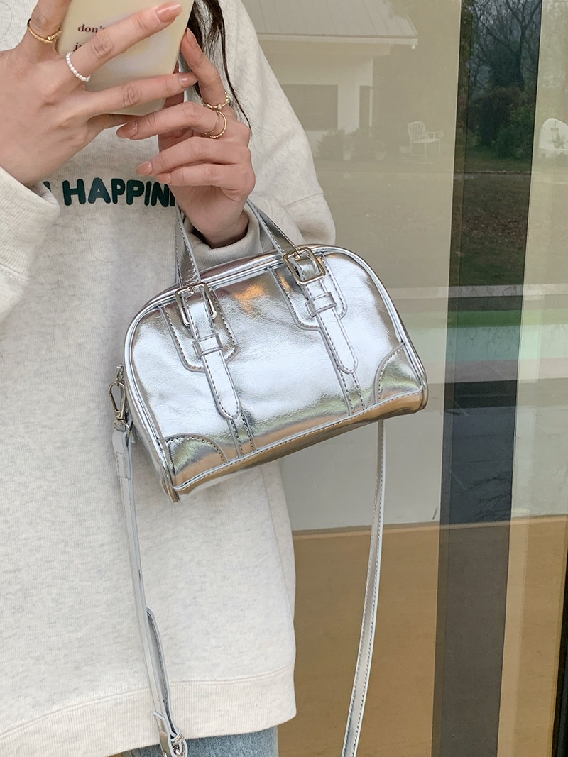 Vintage Buckle Mini Satchel Crossbody Bag