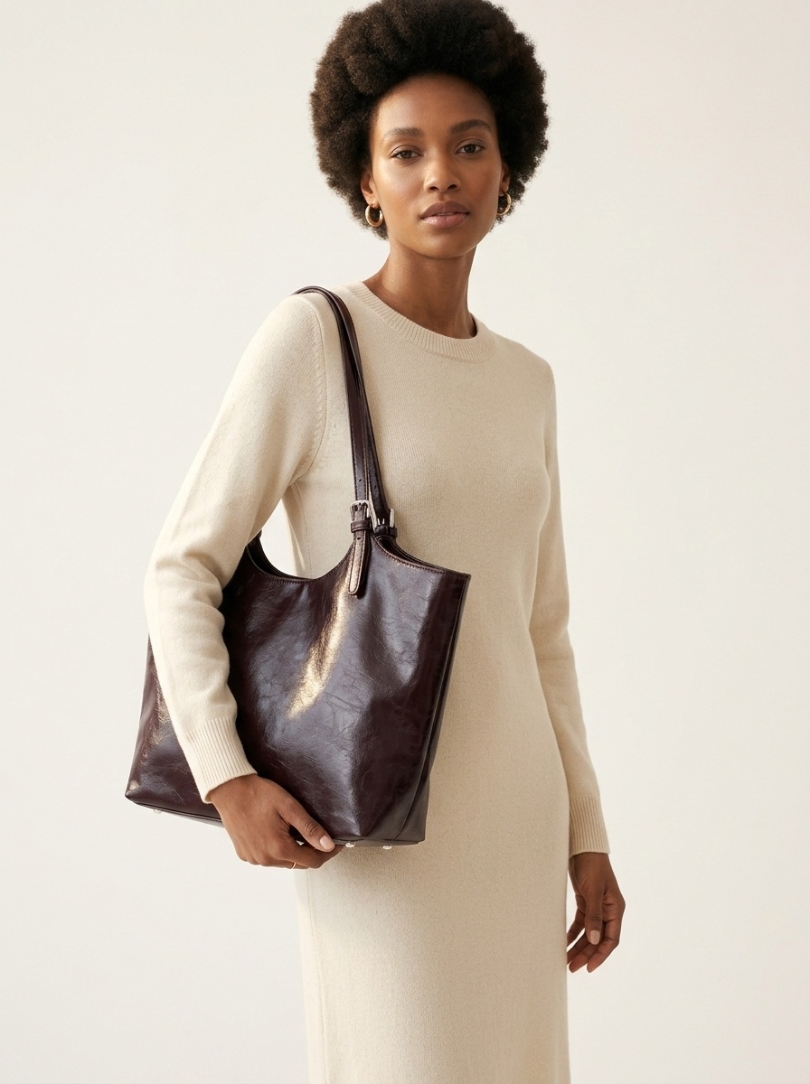 Chic Everyday Faux Leather Shoulder Tote Bag