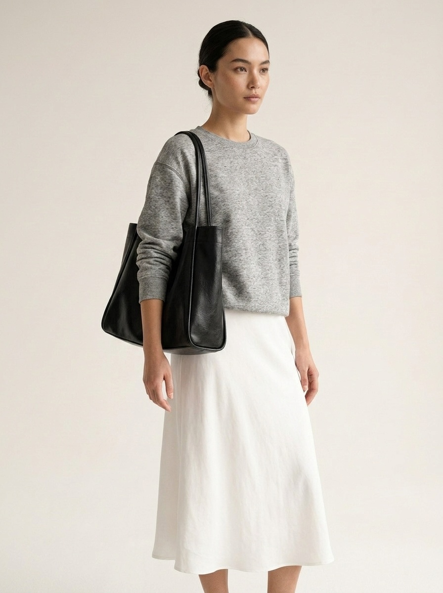 Chic Soft Faux Leather Shoulder Tote Bag