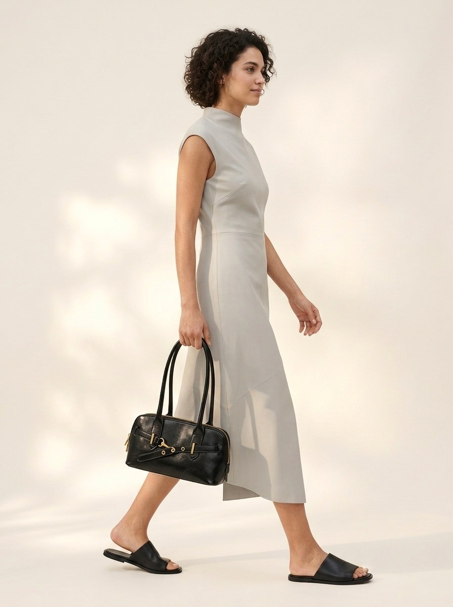 Vintage Chic Shoulder Bag - Equestrian Buckle