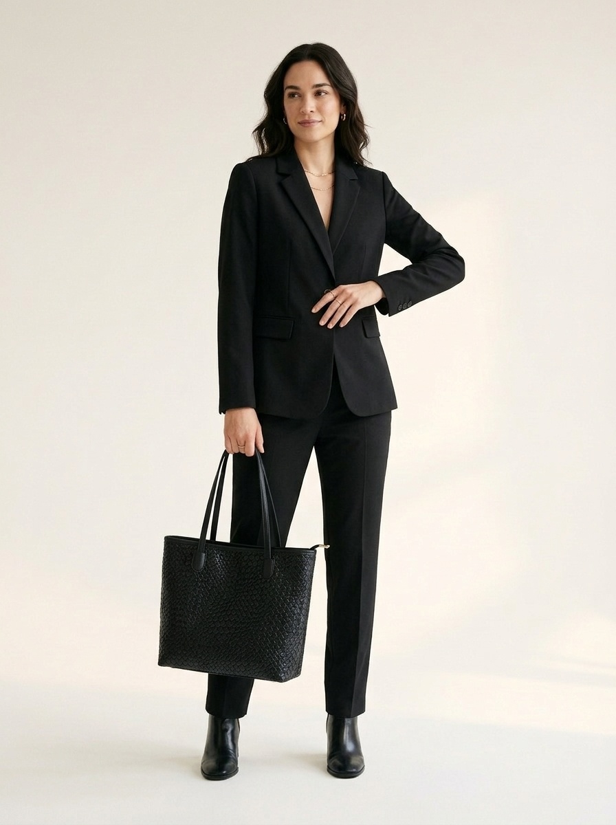 Woven Texture Shoulder Tote Bag - Everyday Style