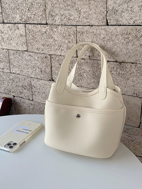 Chic Pebbled Faux Leather Mini Tote Bag with Strap