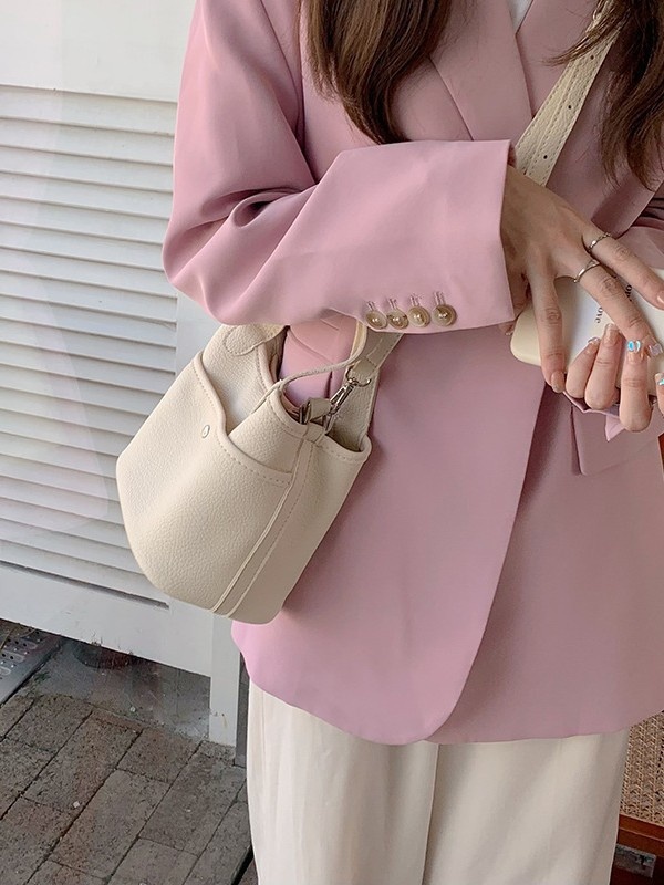 Chic Pebbled Faux Leather Mini Tote Bag with Strap