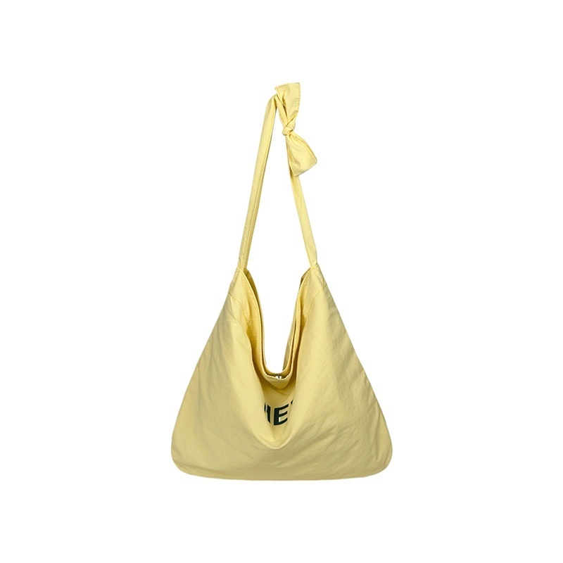 Yellow Soft Knotted Strap Shoulder Bag