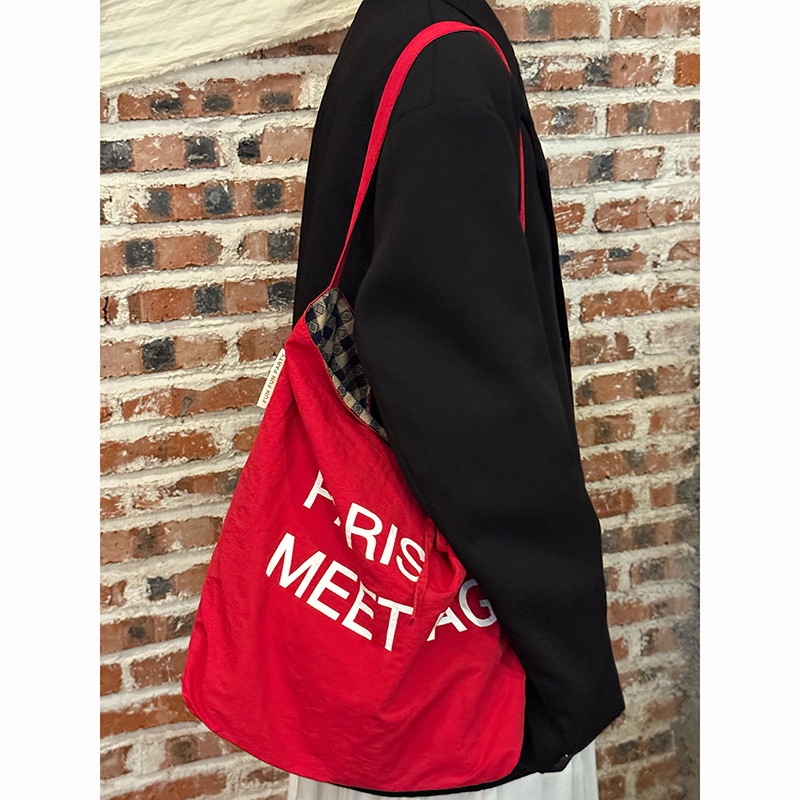 Paris Meet Reversible Shoulder Tote Bag
