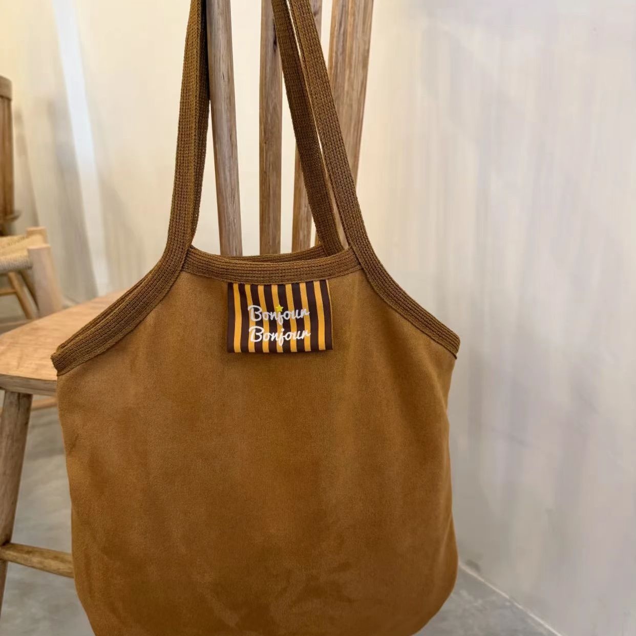 Cozy Sherpa & Suede Tote Bag - Everyday Shoulder Carry