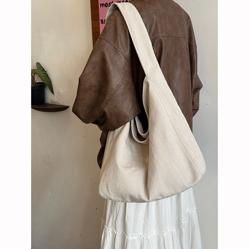 Casual Canvas Hobo Bag - Everyday Shoulder Tote