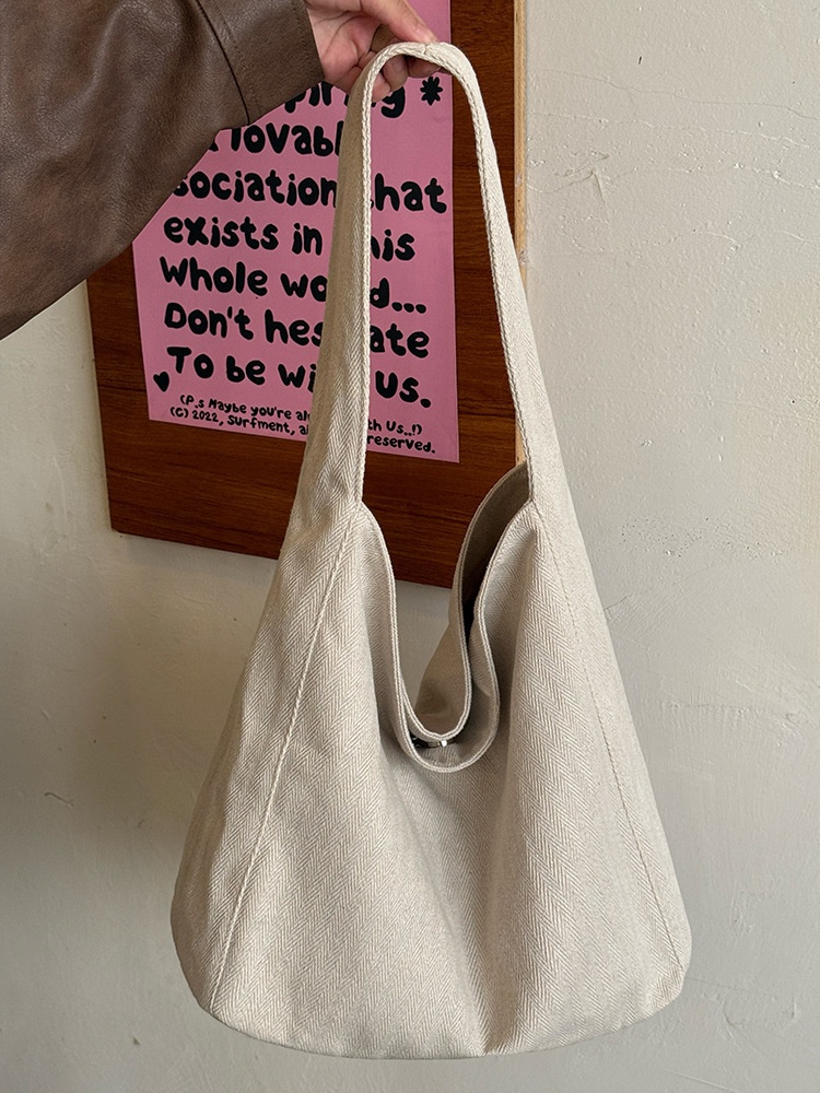 Casual Canvas Hobo Bag - Everyday Shoulder Tote