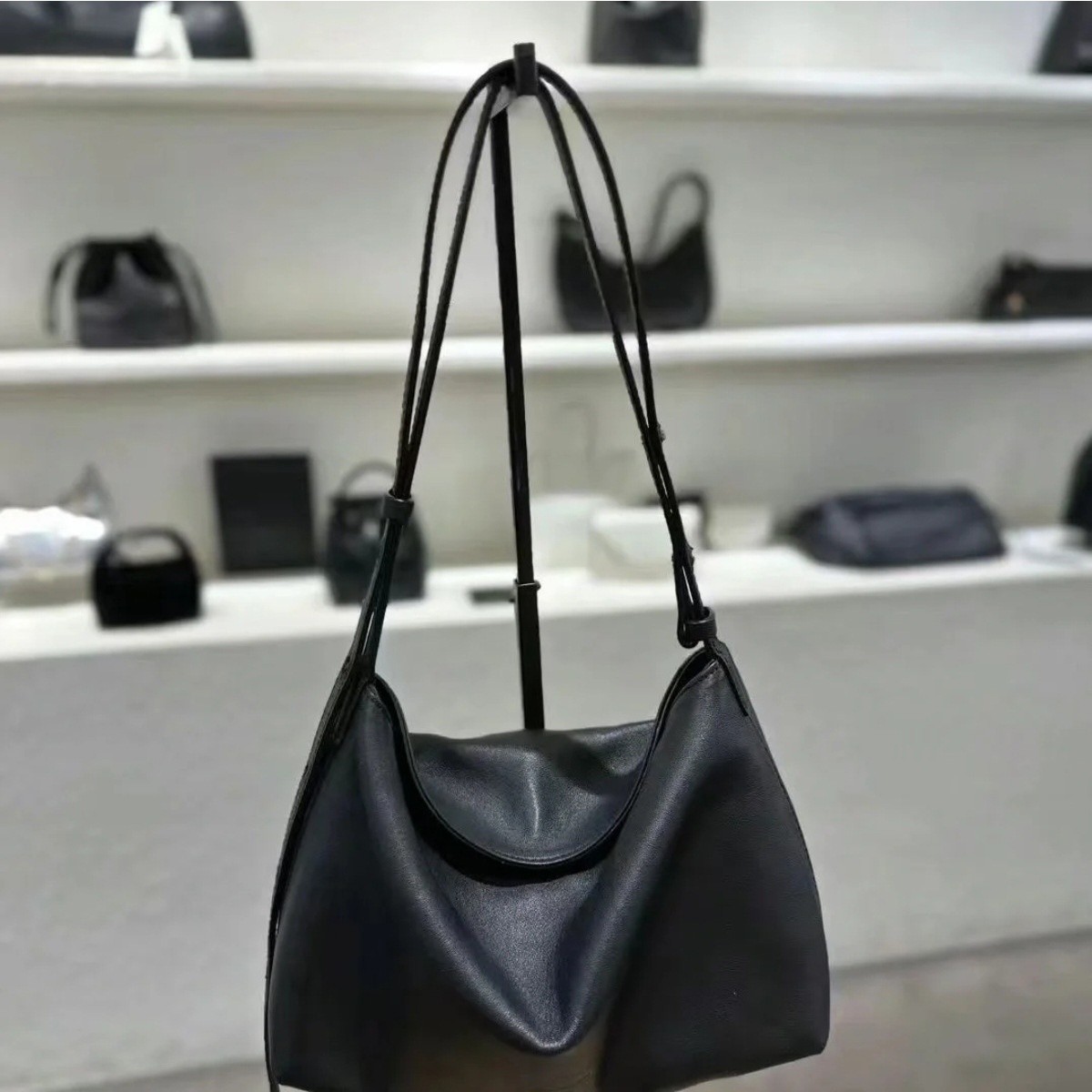Minimalist Soft Leather Shoulder Bag