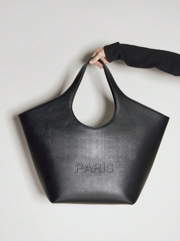 Paris Embossed Faux Leather Tote Bag - Chic & Spacious